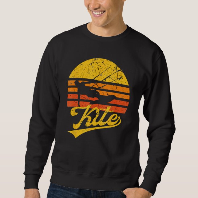 Kitesurfgeschenk - Kitesurfing Retro Kitesurfing B Sweatshirt (Vorderseite)