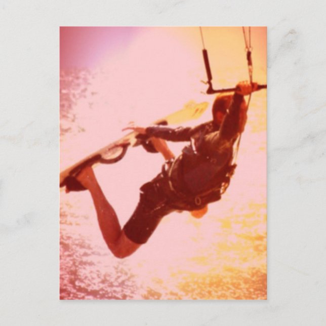 Kitesurfing Grab Postcard Postkarte (Vorderseite)