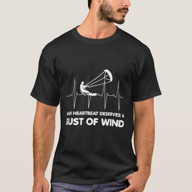 Kitesurfing Heartbeat Kitesurf T-Shirt (Vorderseite)
