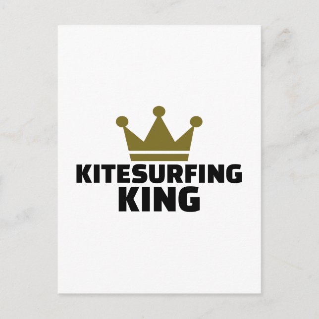Kitesurfing King Postkarte (Vorderseite)