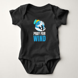 Kitesurfing Pray For Wind Kitesurfer Baby Strampler