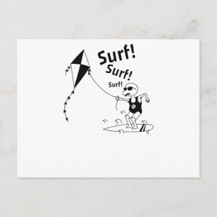 Kitesurfing Surfen im Wind Postkarte