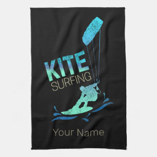 Kitesurfing Vintage-Kiteboarder-Kite-Surfen Geschirrtuch