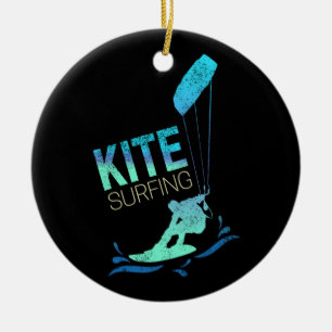 Kitesurfing Vintage-Kiteboarder Kite-Surfen Keramik Ornament