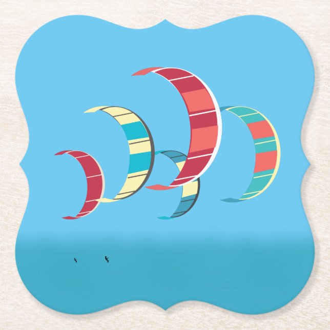 Kitesurfpapier-Untersetzer Untersetzer (Vorderseite)