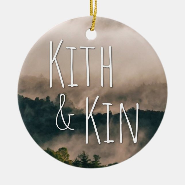Kith & Kin Logo-Ornament Keramik Ornament (Vorne)