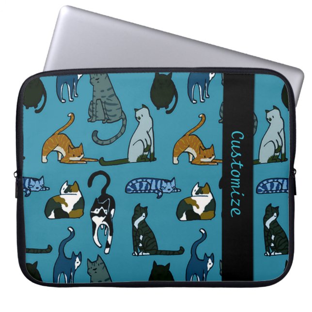 Kitner Corner Cat Pattern Laptop-Sieb Laptopschutzhülle (Vorderseite)