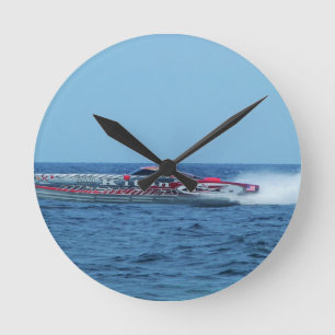 Kiton Offshore Powerboat. Runde Wanduhr