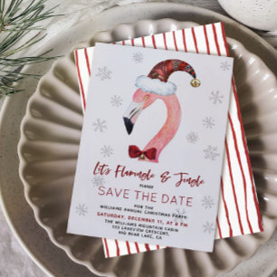 Kitsch Flamingo Christmas Party Save the Date