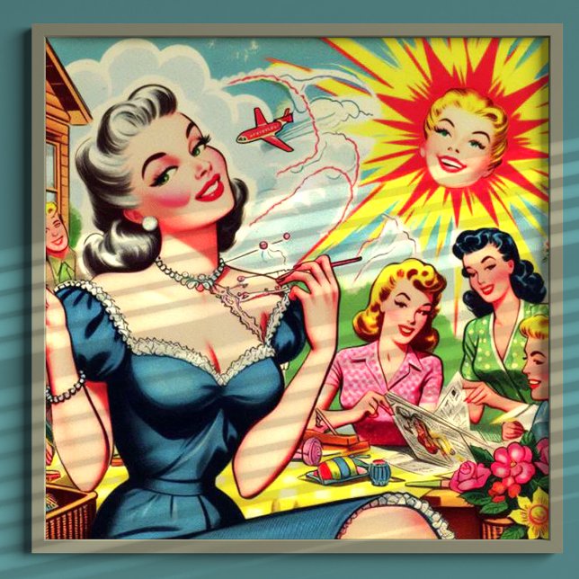 Kitsch Weird Retro Girls Poster (Von Creator hochgeladen)
