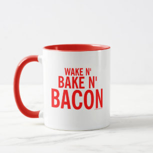 Kitschen Fatty Wake N' Bacon Tasse Diner Rot