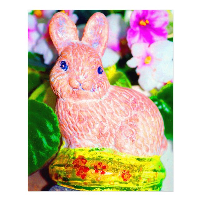 Kitschiger Hase  Fotodruck (Vorne)