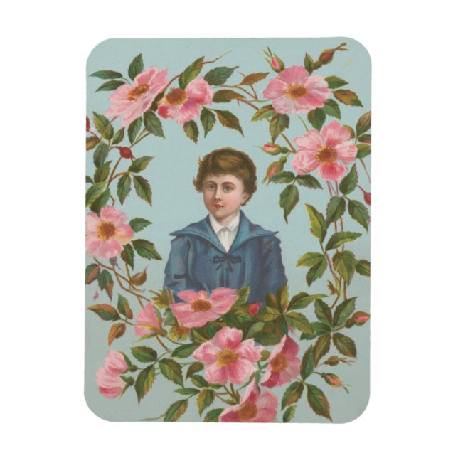 Kitschy Antique German Valentine's Card, 1884 Magnet (Vertikal)