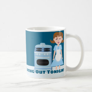 Kitschy Fifties Hausfrau Snarky Slogan Fun Kaffeetasse