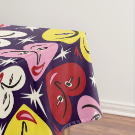 Kitschy Kitchen Retro 1950er Jahre Herz Muster Tischdecke