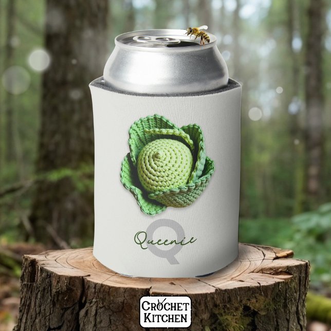 Kitschy Modern Granny Garden Crochet Cabbage Name Dosenkühler (Von Creator hochgeladen)