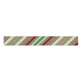 Kitschy Santa and Ornaments Complimentary Stripes Ripsband
