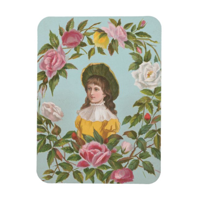 Kitschy Vintage German Valentine's Card, 1884 Magnet (Vertikal)