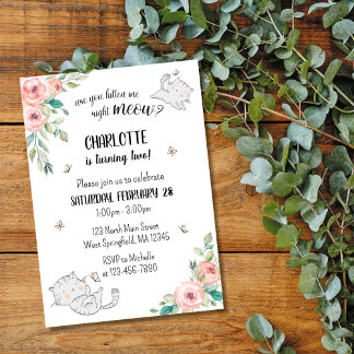 Kitst du mich gerade, wie Cat Birthday Einladung? Einladung