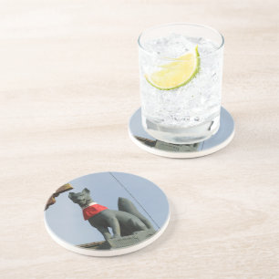 Kitsune キ ネ (Fox) mit Jewel in Mouth Getränkeuntersetzer