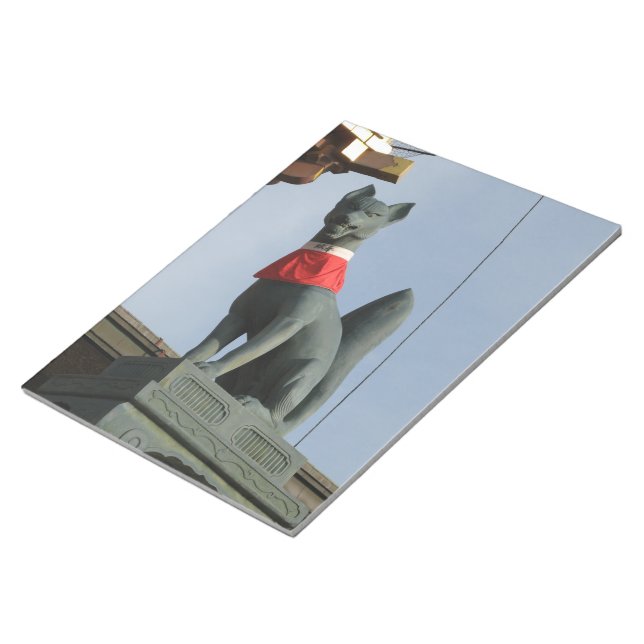 Kitsune キ ネ (Fox) mit Jewel in Mouth Notizblock (angewinkelt)