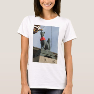 Kitsune キ ネ (Fox) mit Jewel in Mouth T-Shirt