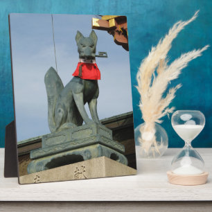 Kitsune キ ネ (Fox) mit Key in Mouth Fotoplatte