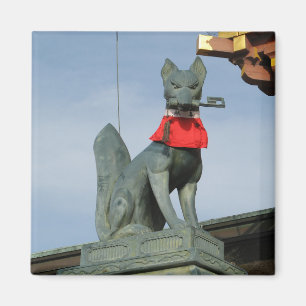Kitsune キ ネ (Fox) mit Key in Mouth Magnet