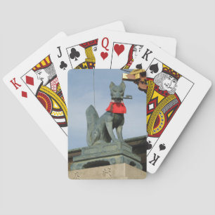 Kitsune キ ネ (Fox) mit Key in Mouth Spielkarten