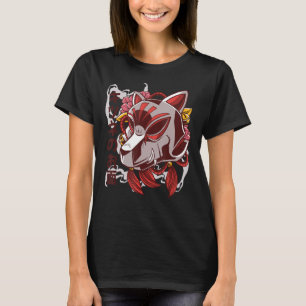 Kitsune Fox Maske Japanischer Nine gefixt T-Shirt