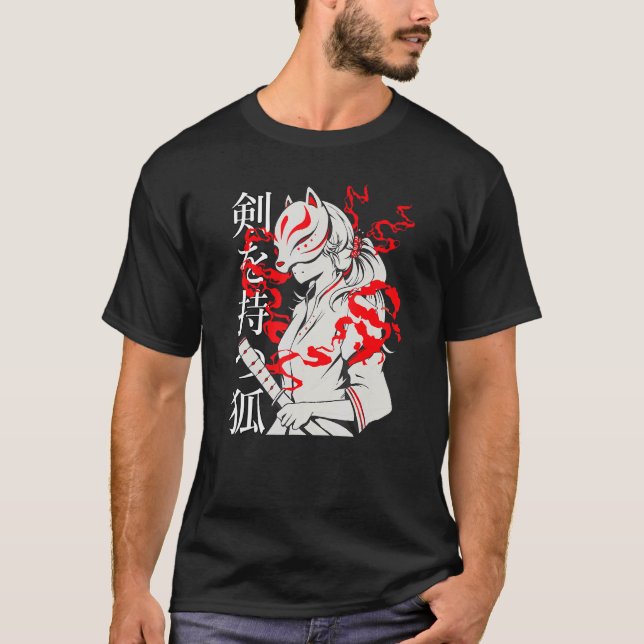 Kitsune Fox Spirit Animal Inari Fox T-Shirt (Vorderseite)