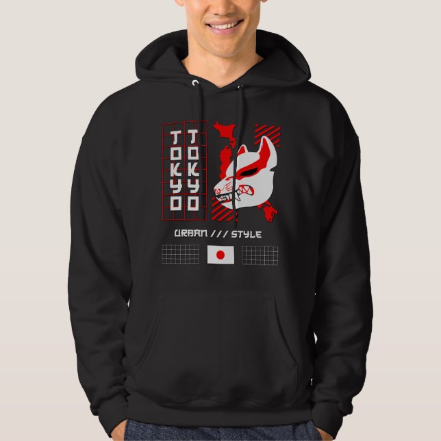 Kitsune Fox Tokyo City Hoodie (Vorderseite)