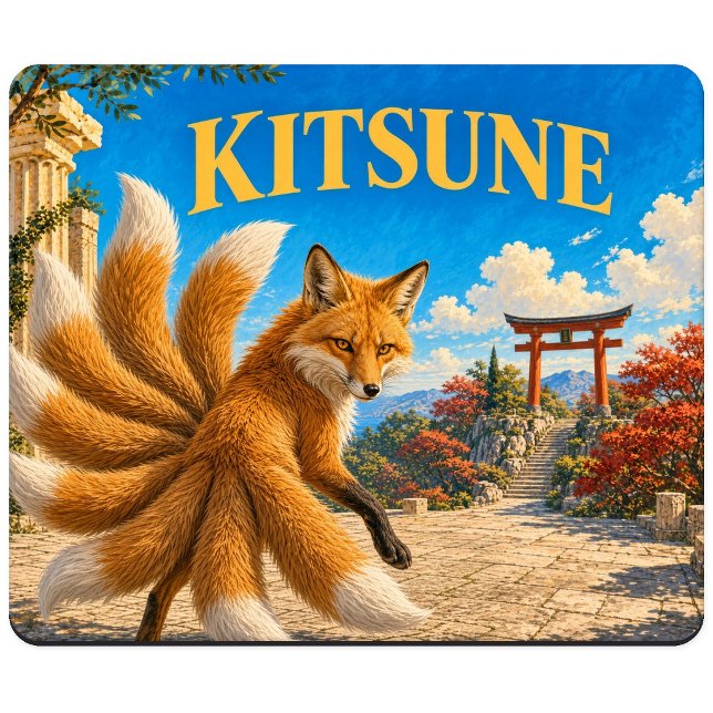 Kitsune, Gothic Fantasy Monster Mousepad (Von Creator hochgeladen)