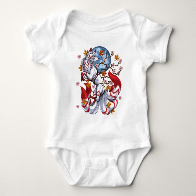Kitsune Japanese Fox T-Shirt (Vorderseite)