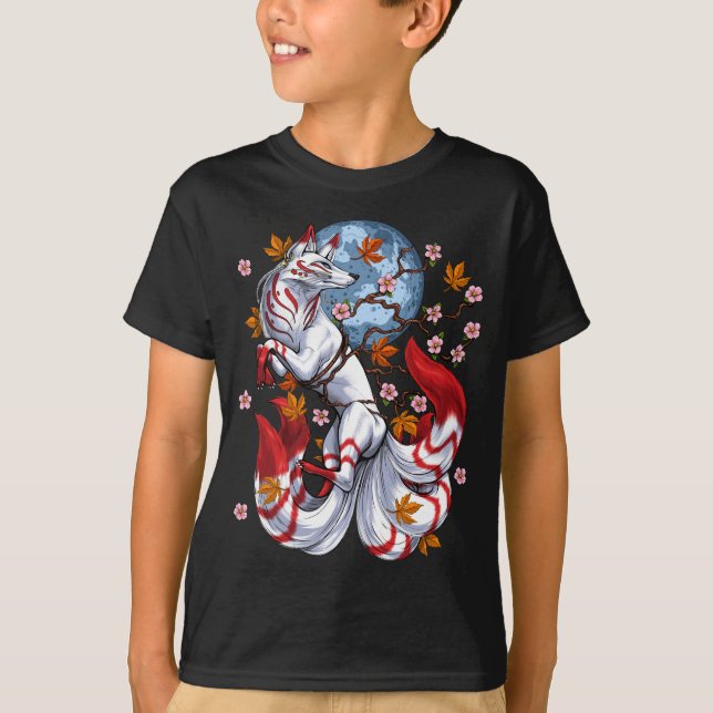 Kitsune Japanese Fox T-Shirt (Vorderseite)
