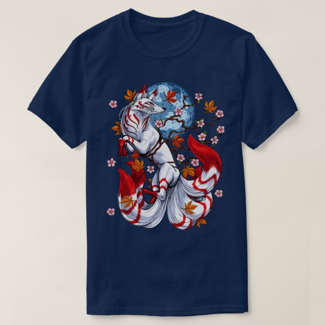 Kitsune Japanese Fox T-Shirt (Design vorne)