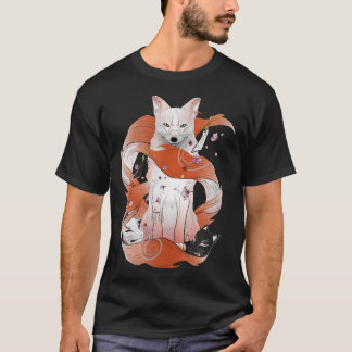 Kitsune Japanese Kami Inari Nine-Tegelfox Fox Sp T-Shirt