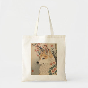 Kitsune & Kirschblüte Tragetasche