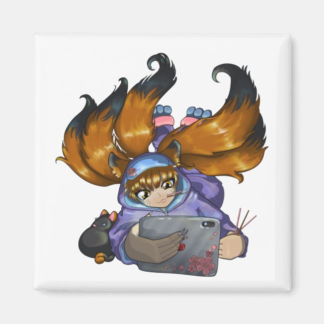 Kitsune Life Magnet (Vorne)