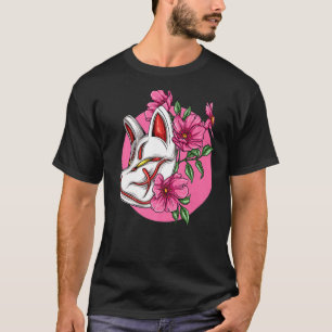 Kitsune Nine Tegelfox Sakura Cherry Blossom Flow T-Shirt