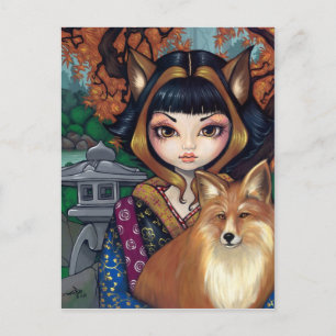 "Kitsune" Postkarte