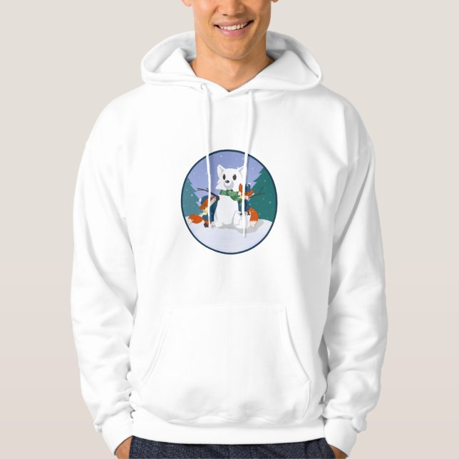 Kitsune Schnee-TagesKapuzenpullis Hoodie (Vorderseite)