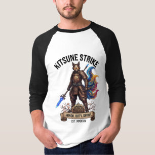 Kitsune Strike Honor Pflicht Spirit Kunst T-Shirt