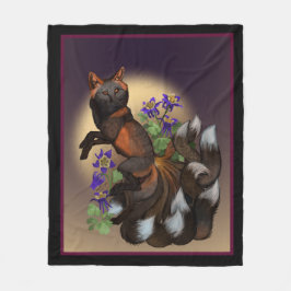 Kitsune und Columbine Blume Fleece Blanket