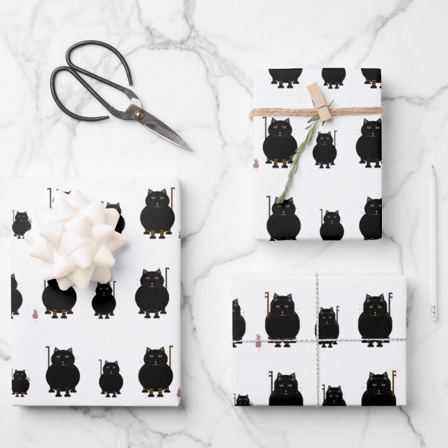 Kitt Katt Wrapping Paper Sheets Geschenkpapier Set (Vorderseite)