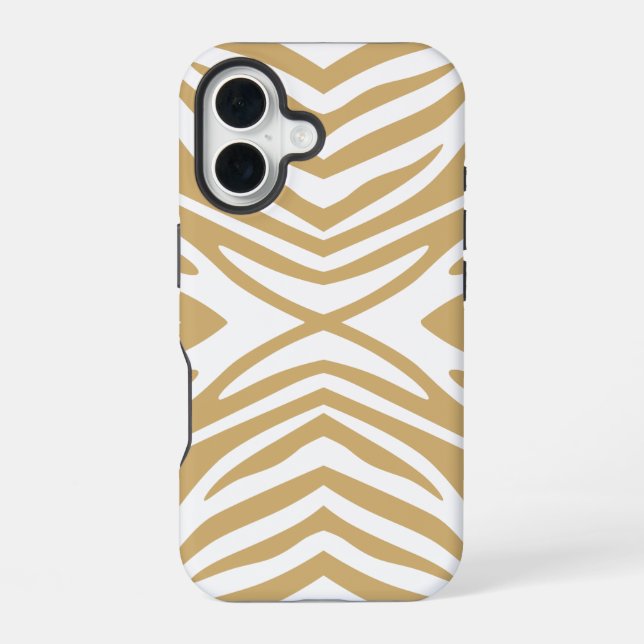 Kitt Neutral Zebra iPhone 16 Hülle (Rückseite)