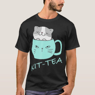 KitTea Katze Lover Niedliche und lustige Katze T-Shirt