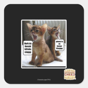 Kitteh Liede Quadratischer Aufkleber