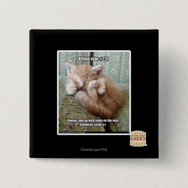 Kitteh-Regel #231 Button (Vorderseite)