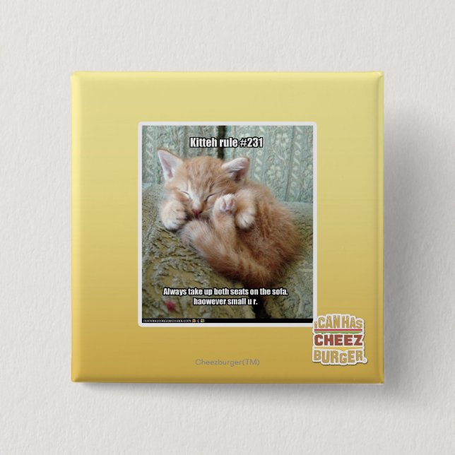 Kitteh Regel #231 Button (Vorderseite)